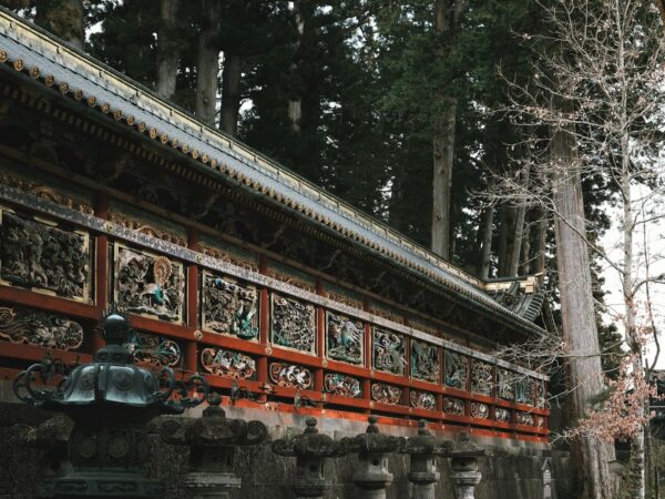 日光東照宮の精緻な彫刻がほどこされた社殿